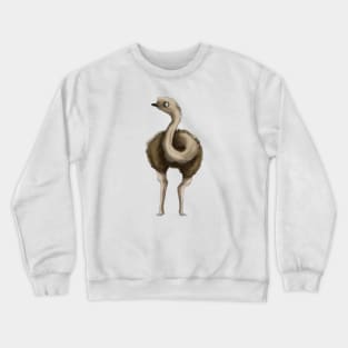 Cute Ostrich Drawing Crewneck Sweatshirt